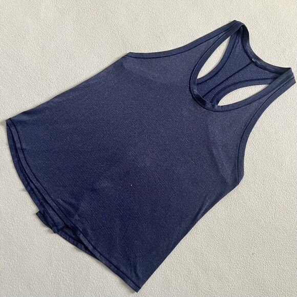 Lululemon Women Tie It Up Singlet Heathered Hero Blue Racerback Tank - Picture 6 of 10